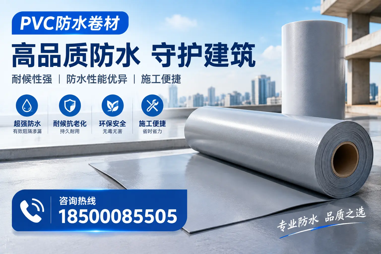 PVC防水卷材的防水效果评测，适合固原的科学依据